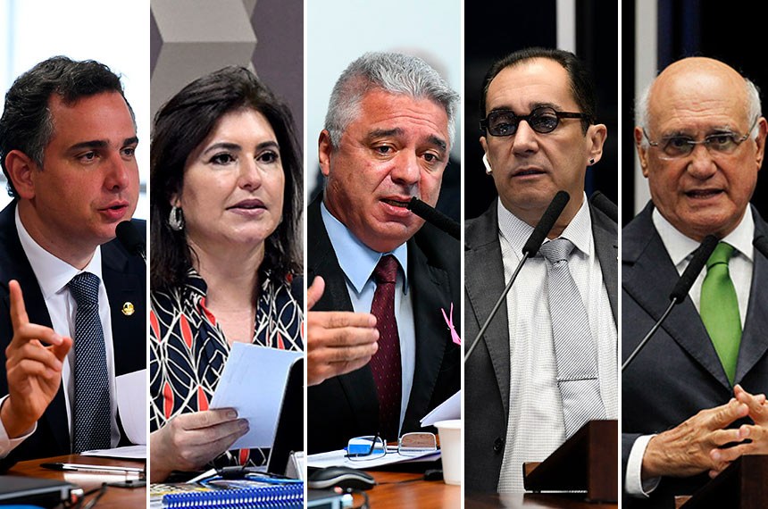 Cinco senadores disputam Presidência do Senado nesta segunda-feira 