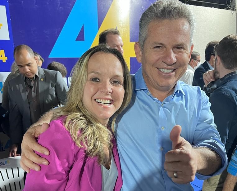 Pré-candidata ao Senado, Natasha defende reeleição de Mauro Mendes