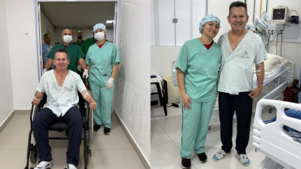 Virginia mostra governador se recuperando: obrigado por mais um milagre