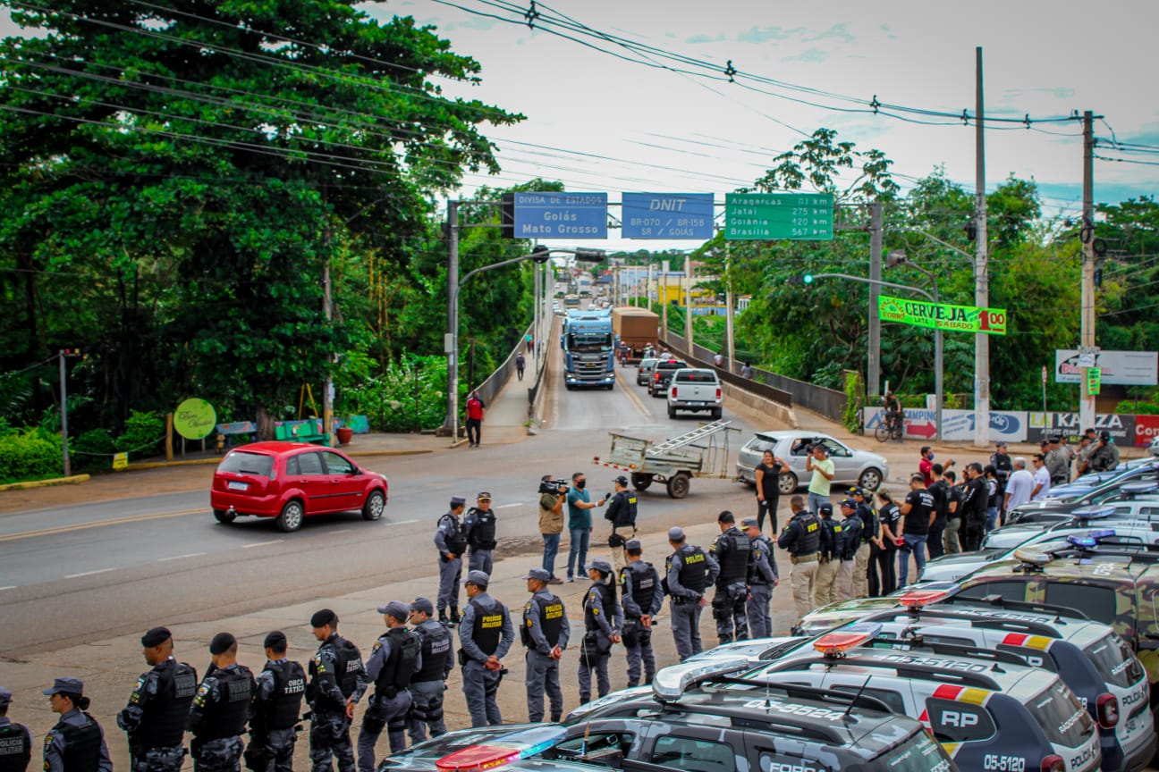Polícias de MT e GO combatem criminalidade na fronteira dos dois estados