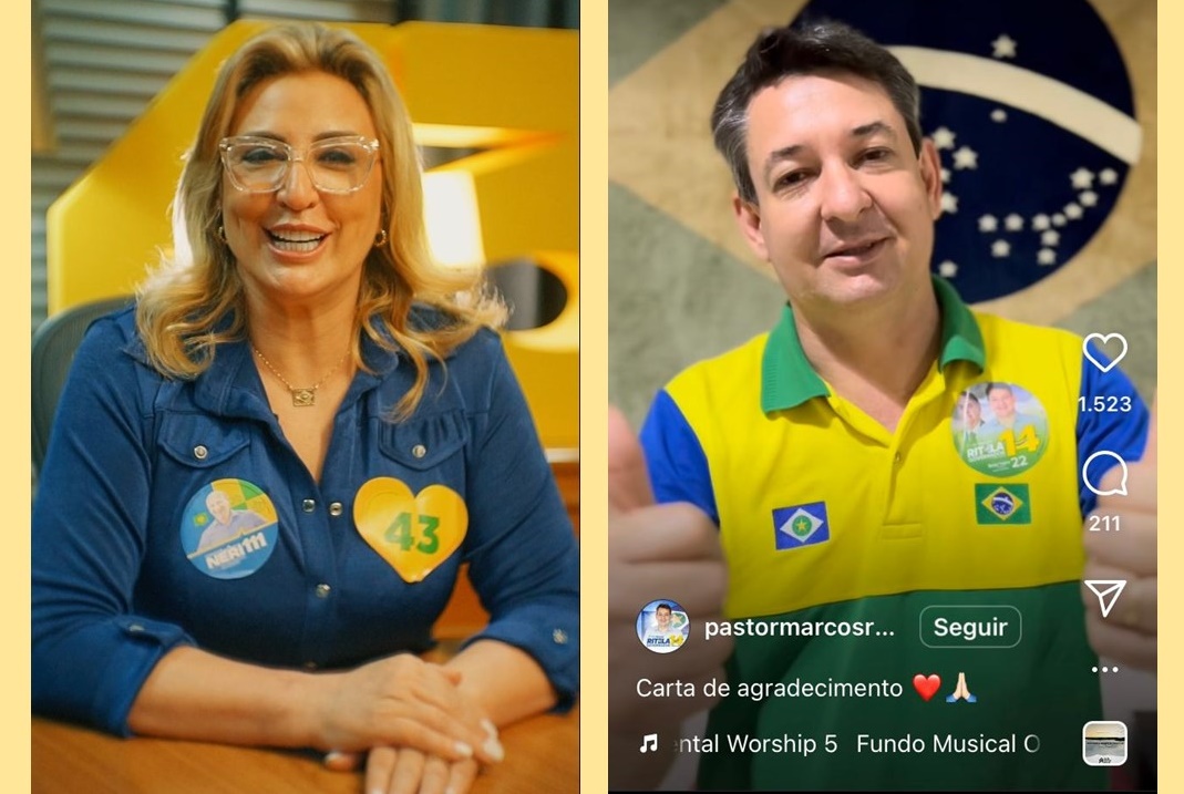 Márcia Pinheiro e Marcos Ritela agradecem votos pelas redes sociais