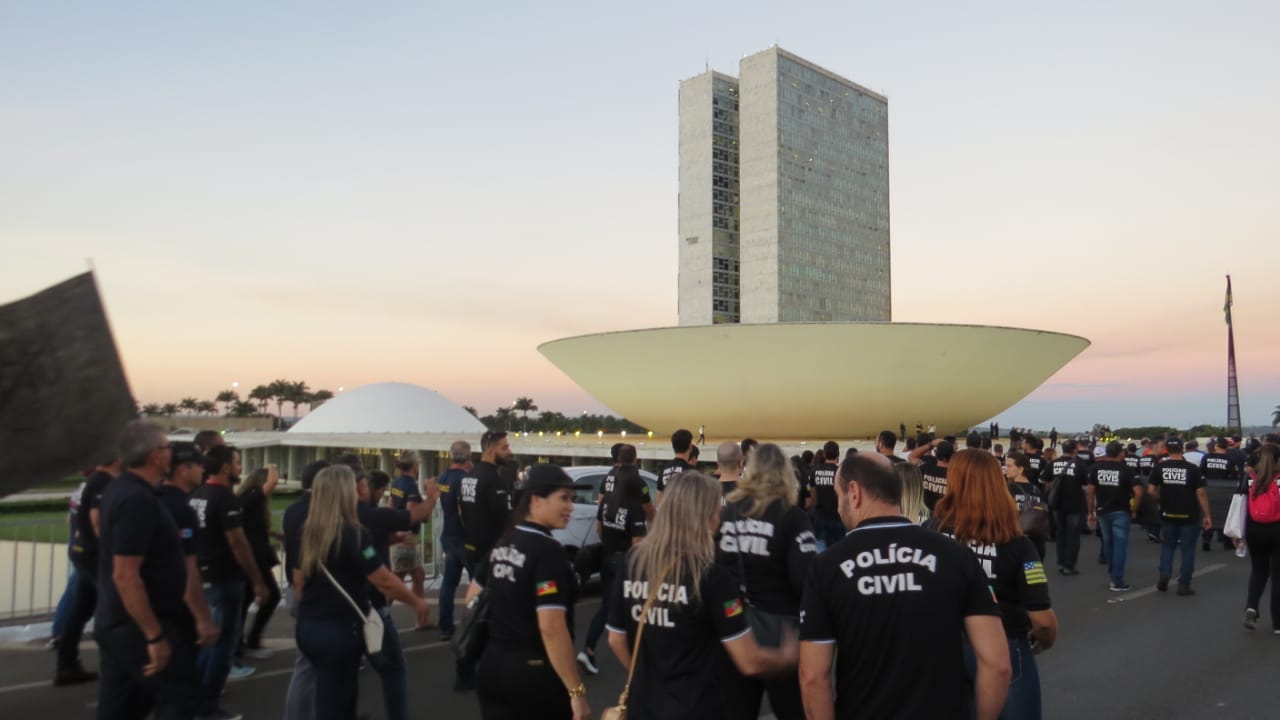 Investigadores da PJC protestam em Brasília contra a Reforma da Previdência