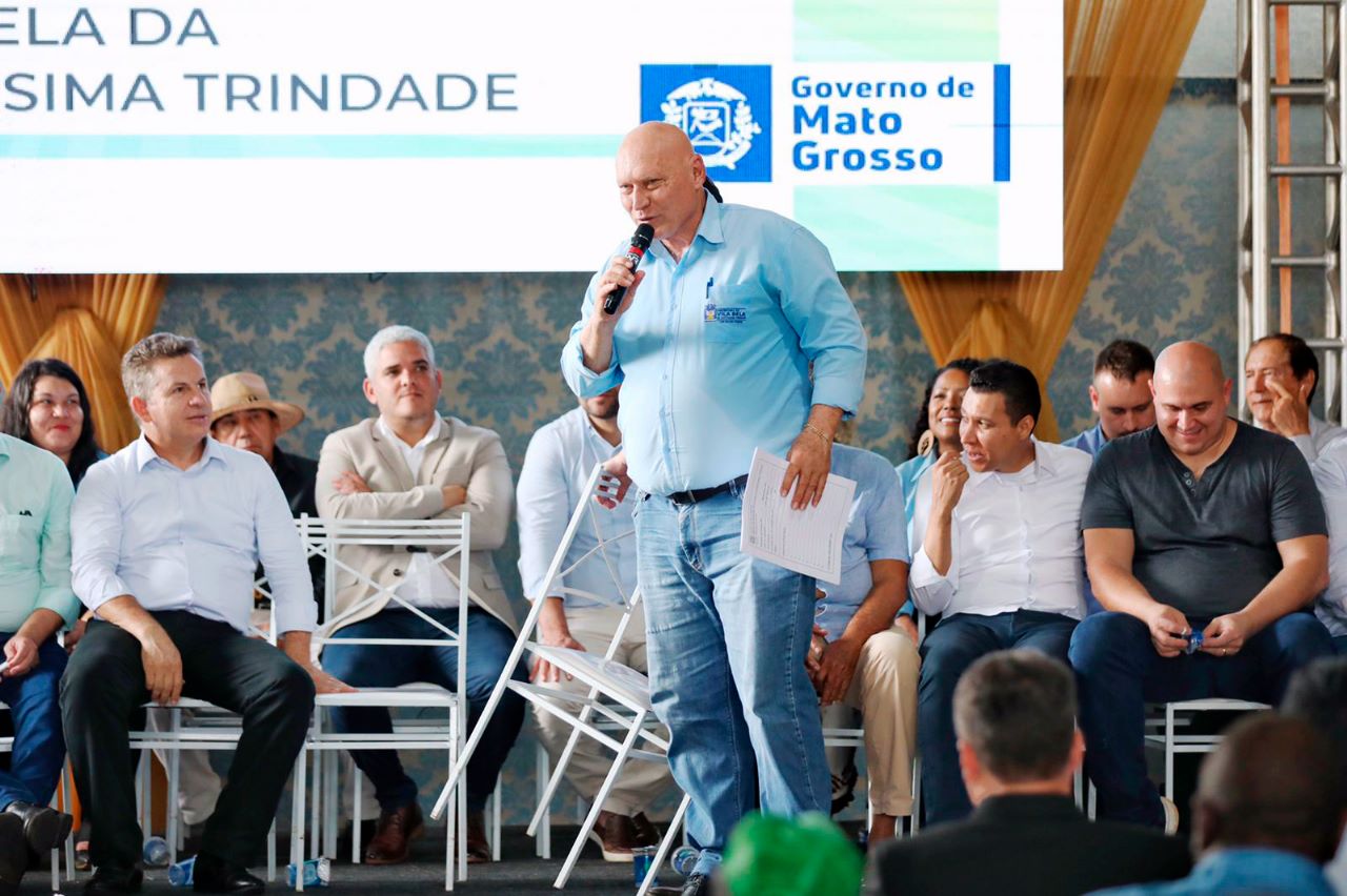 Em Vila Bela, governador Mauro Mendes anuncia pacote de obras