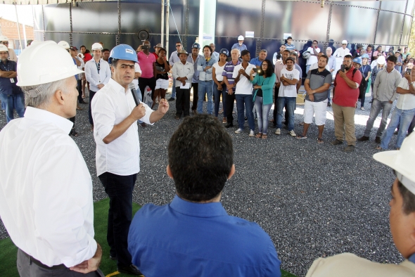 Prefeitura inaugura reservatório com 4 mi de litros de água para atender 8 bairros