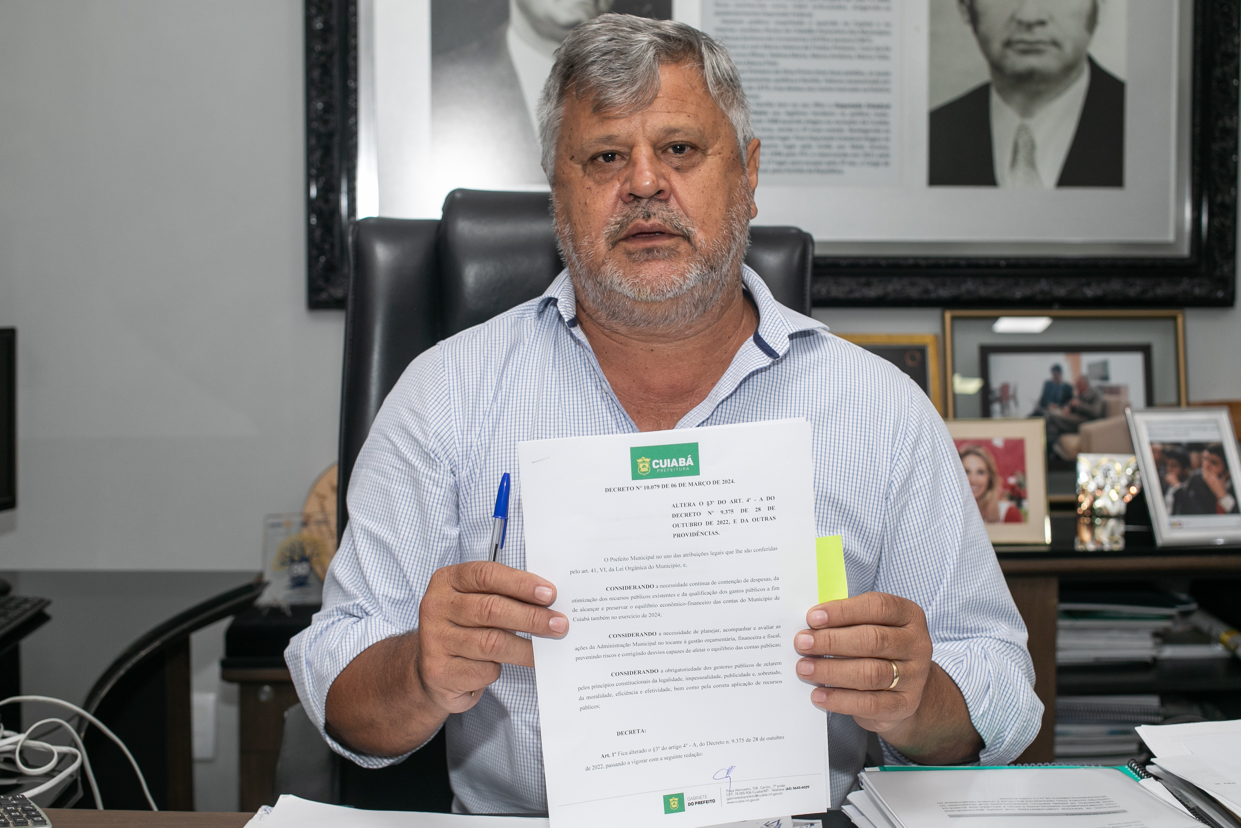 Stopa anuncia Decreto que promete economia de R$ 20 milhões