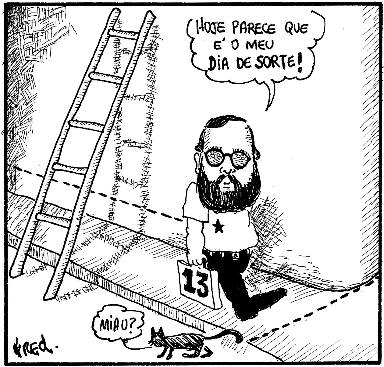 Charge do entÃ£o candidato Wanderlei Pignati publicada no DC em 9 de julho de 1985