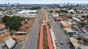 Cuiabá: obra alcança construção da rotatória dos bairros Sol Nascente e Eldorado